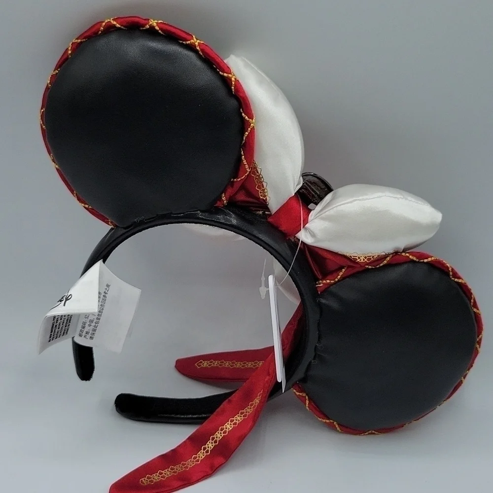 Disney Shanghai Faux Leather Pirate Minnie Mouse Ears